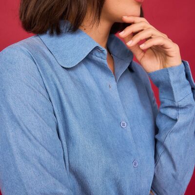 Chemise en jean marron