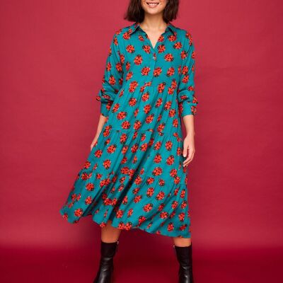 Robe longue coccinelle feu