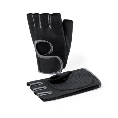 GANTS DE SPORT EN POLYESTER SOUPLE ET NÉOPRÈNE LYCRA, UNE COMBINAISON DE TISSUS QUI CRÉE UNE SECONDE PEAU QUI S'ADAPTE À LA MAIN, AVEC UNE FERMETURE VELCRO AU POIGNET.TAILLE S-M
