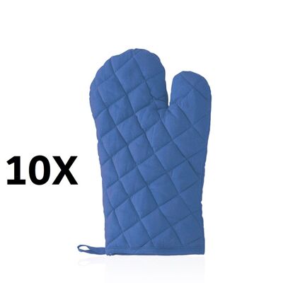 10 X GUANTI DA CUCINA BLU DI ALTA QUALITÀ IN MORBIDO COTONE