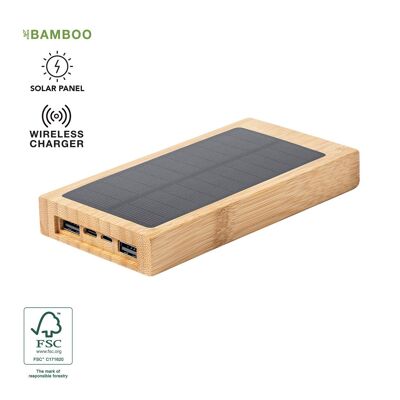 Batería auxiliar externa con capacidad de 10.000 mAh y con cargador inalámbrico integrado de 5W