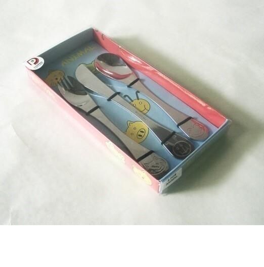 LOT DE 3 COUVERTS ENFANTS EN ACIER INOXYDABLE 18/10 - HERDMAR