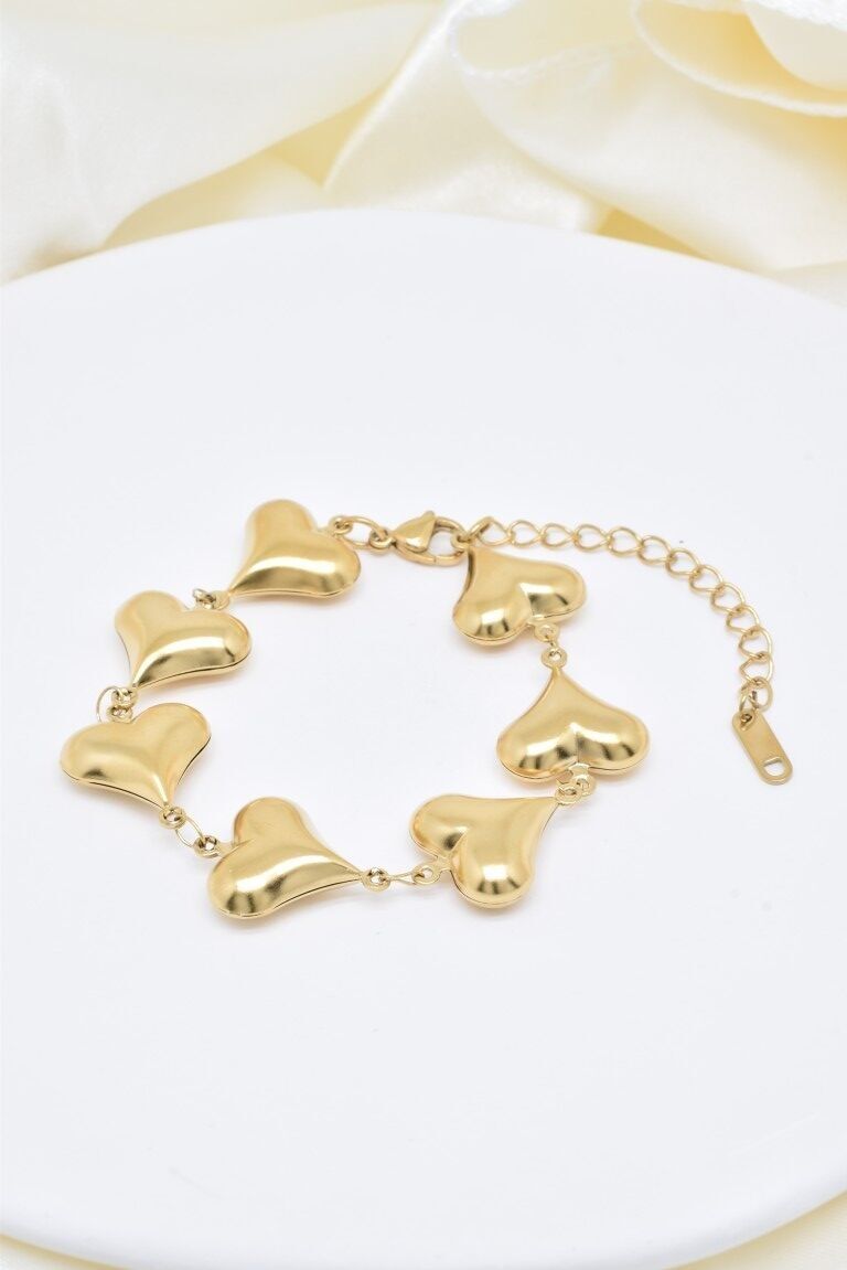Pulsera de acero inoxidable con forma de corazón - BR110337