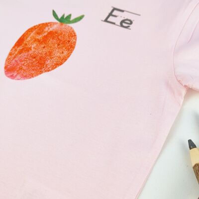 Maglietta per bambini Meladi in cotone biologico - Fragola su rosa
