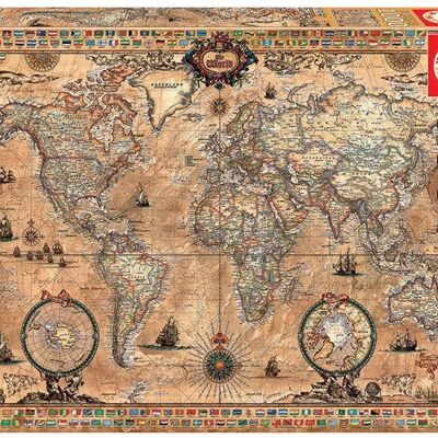 Puzzle Educa 9215159 - Carte du monde antique - Puzzle de 1000 pièces