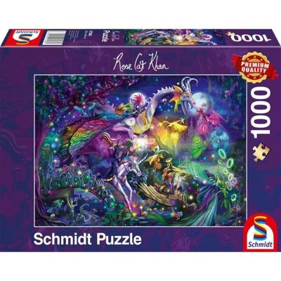 Summer Night Circus - Puzzle 1000 pièces - Rose Cat Khan