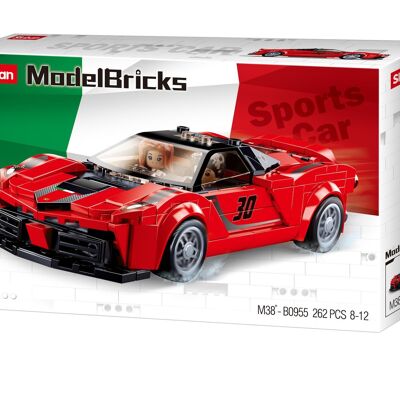 Sluban M38-B0955 - Ladrillos de modelismo - Deportivo italiano rojo