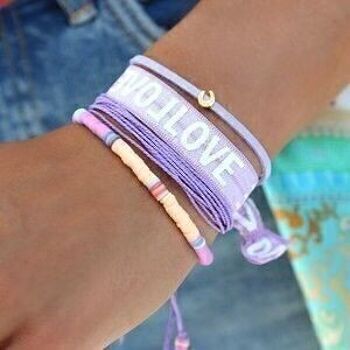 Lot de 2 bracelets surf violet 4