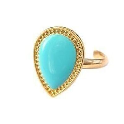 Bague versailles or turquoise
