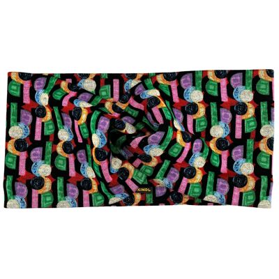 Accesorio para la cabeza estilo retro vintage | Jersey de punto