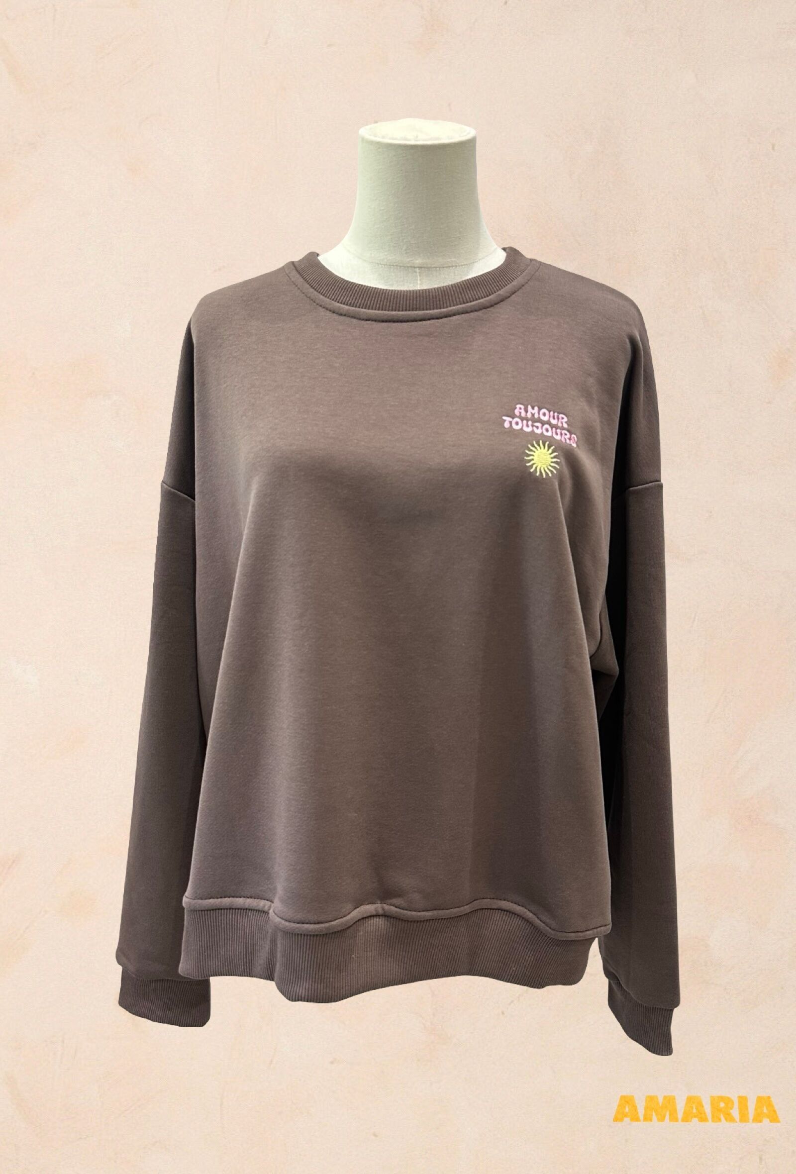 Sudadera unisex extragrande – Bordado Forever Love - ALGODÓN - 90384-6