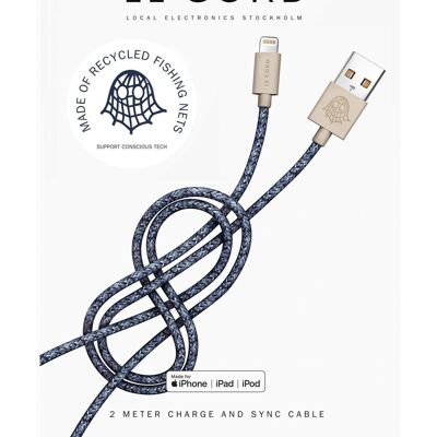Câble Iphone Ghost Net 2.0 ♻ Bleu