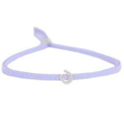 Pulsera de la buena suerte - plata lila