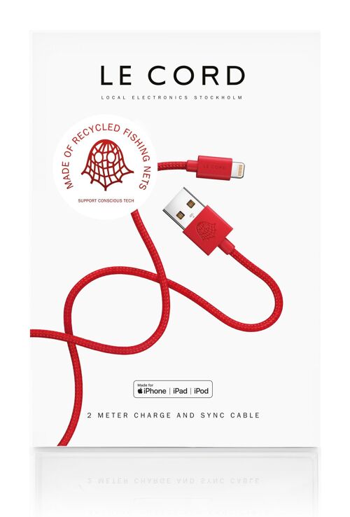Câble Iphone Ghost Net 2.0 ♻ Red