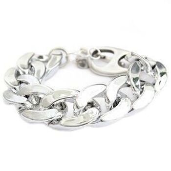 Bracelet grosse chaine argent 3