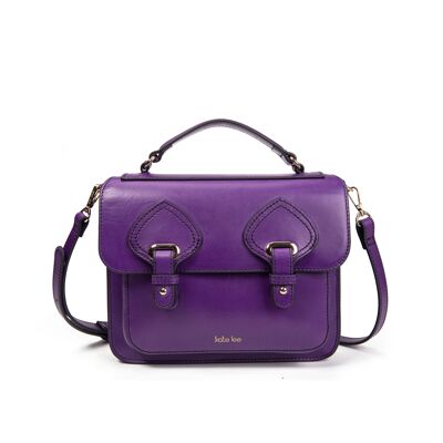Bolso de hombro Eiffel de piel morada