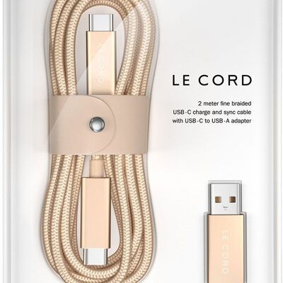 Usb Type C Avec Adaptateur Usb-A
  Gold