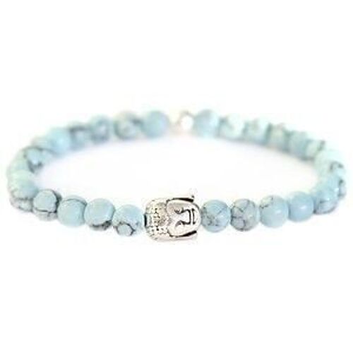 Buddha armband baby blue stone