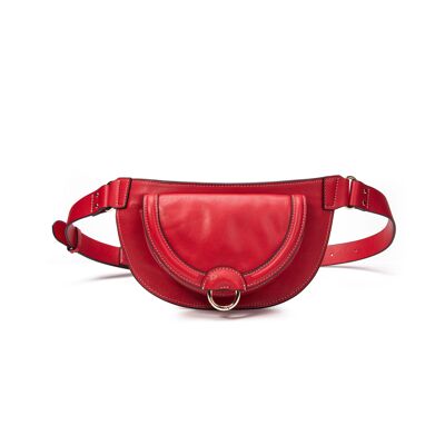 Riñonera de cuero rojo Ully