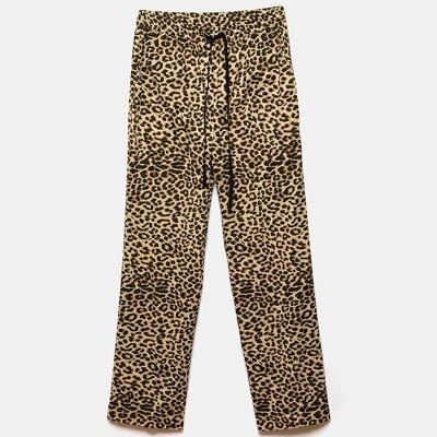 Pantalon à imprimé animalier