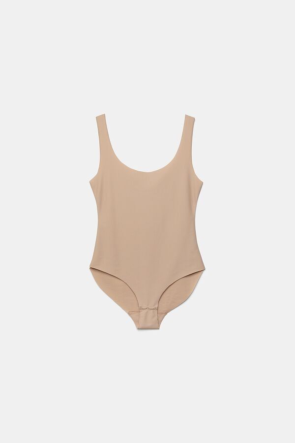 Body à encolure ronde et boutons pression