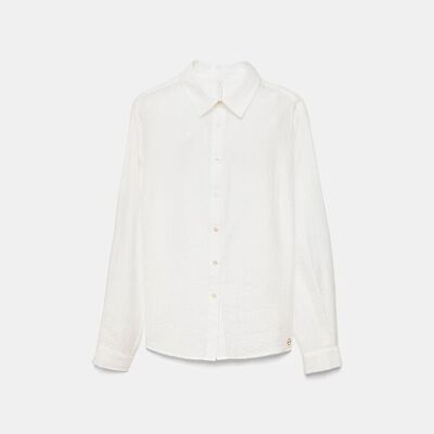 Chemise en tissu à effet froissé