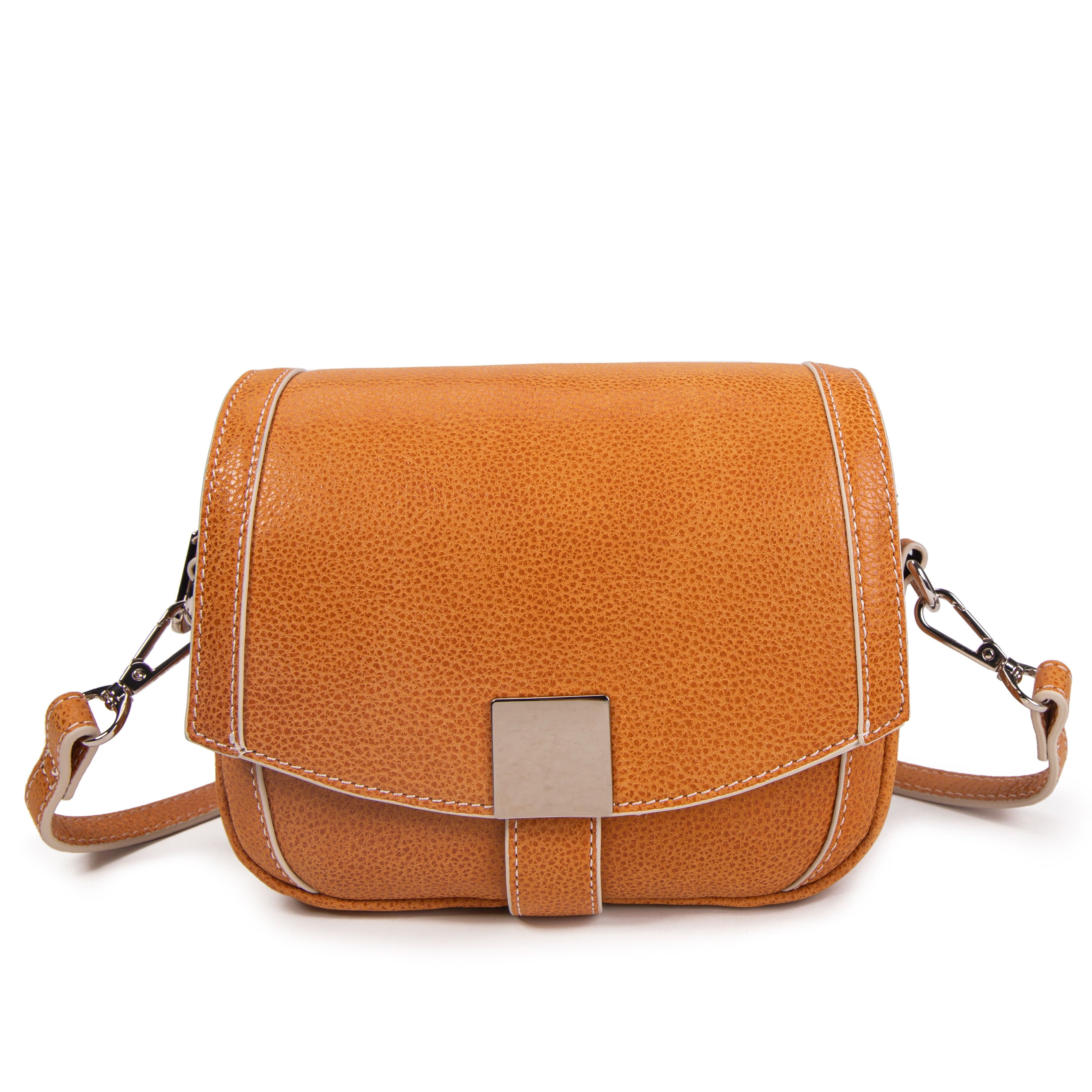 Adrielle camel leather shoulder bag