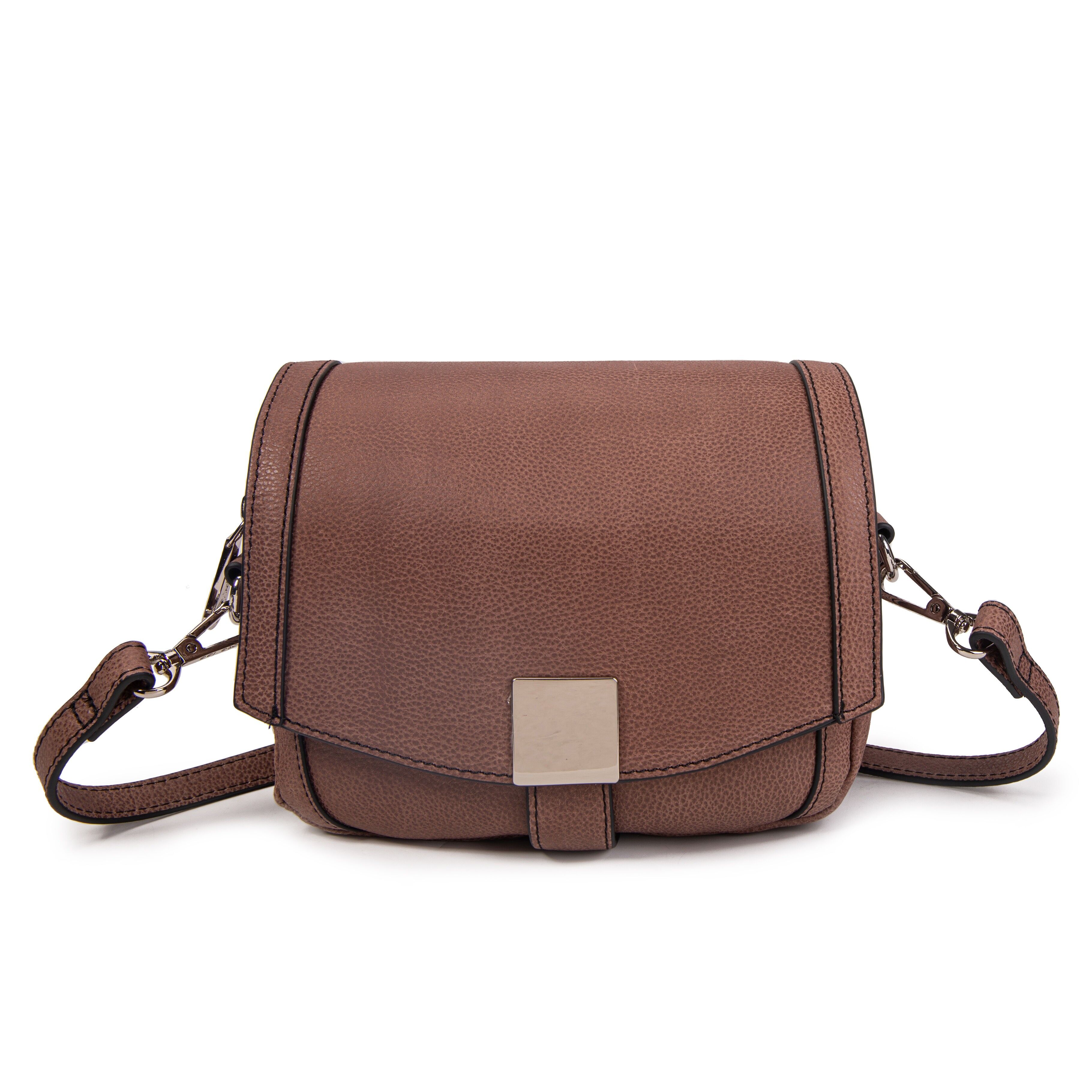 Adrielle Thunder Grey Leather Crossbody Bag