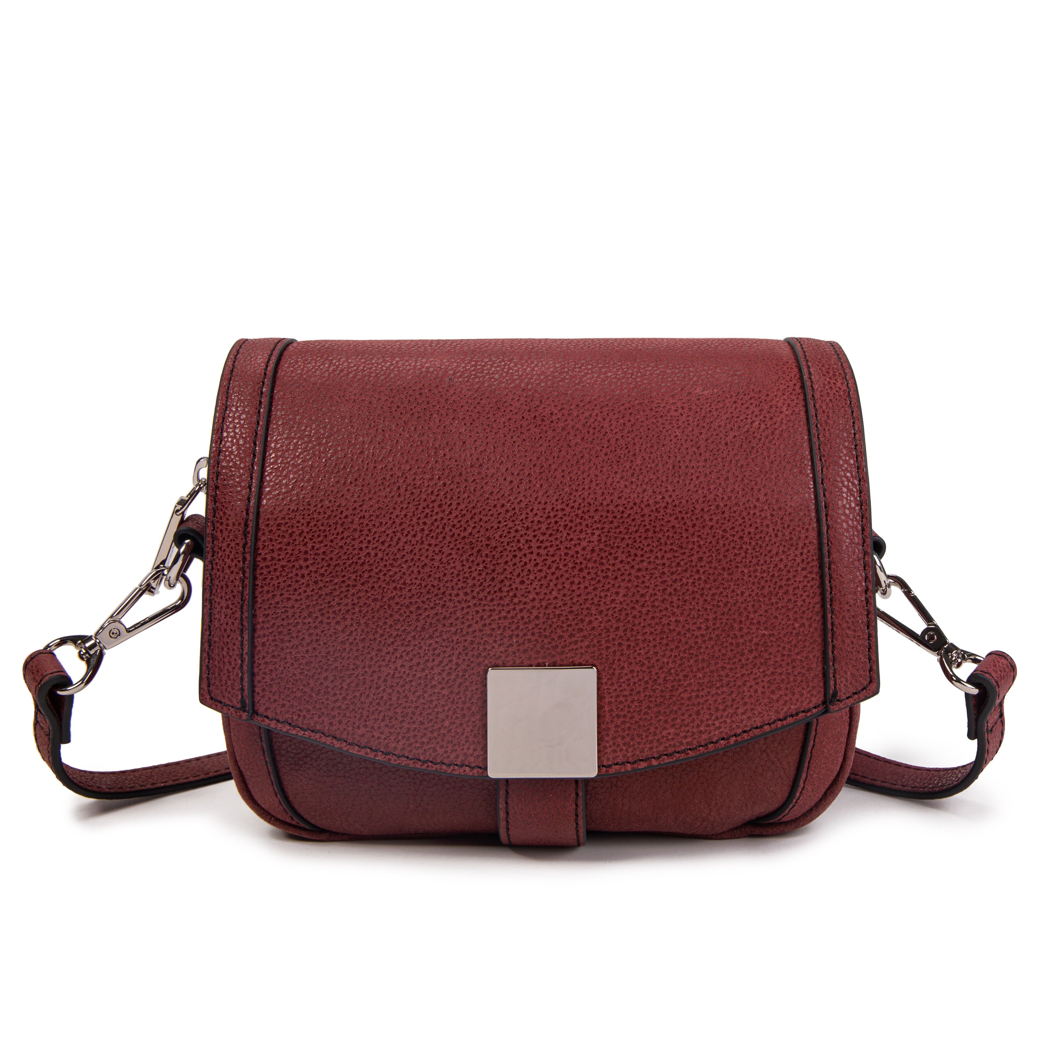 Adrielle dunkelrote Umhängetasche aus Leder