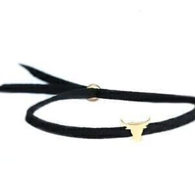 Buffalo bracelet black gold
