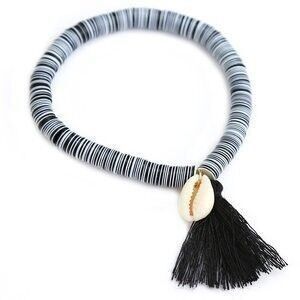 Pulsera concha copos negro