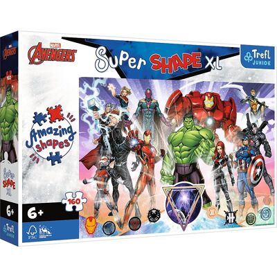 Marvel Avengers - Puzzle Junior Super Shape XL 160 pezzi