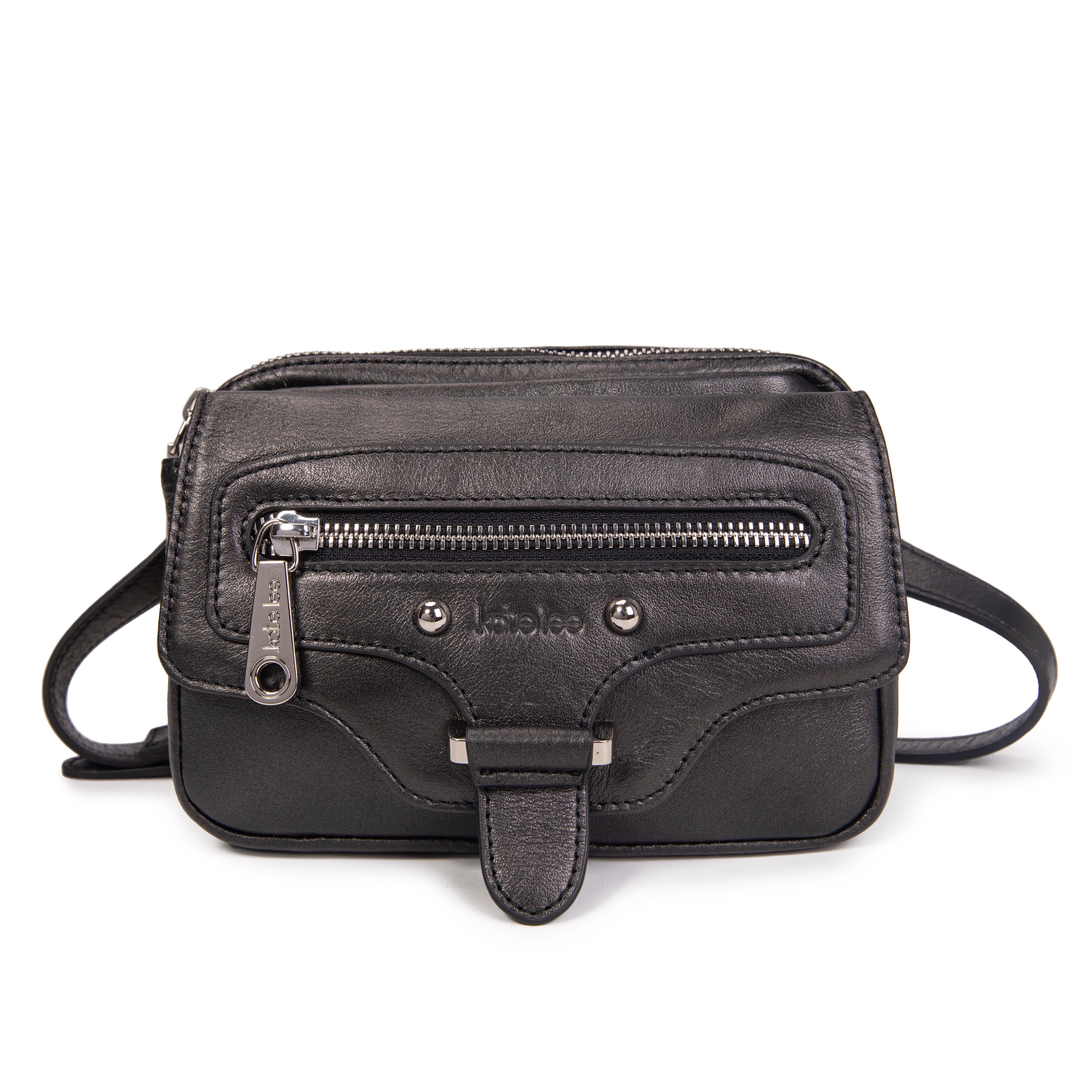 Hena schwarze Umhängetasche aus Leder