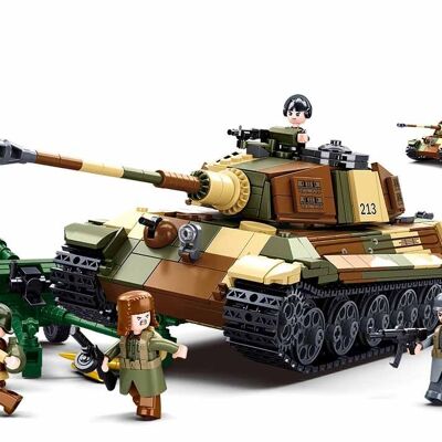 Sluban M38-B0980 - Army Battle of Budapest - Large German Tank 2in1