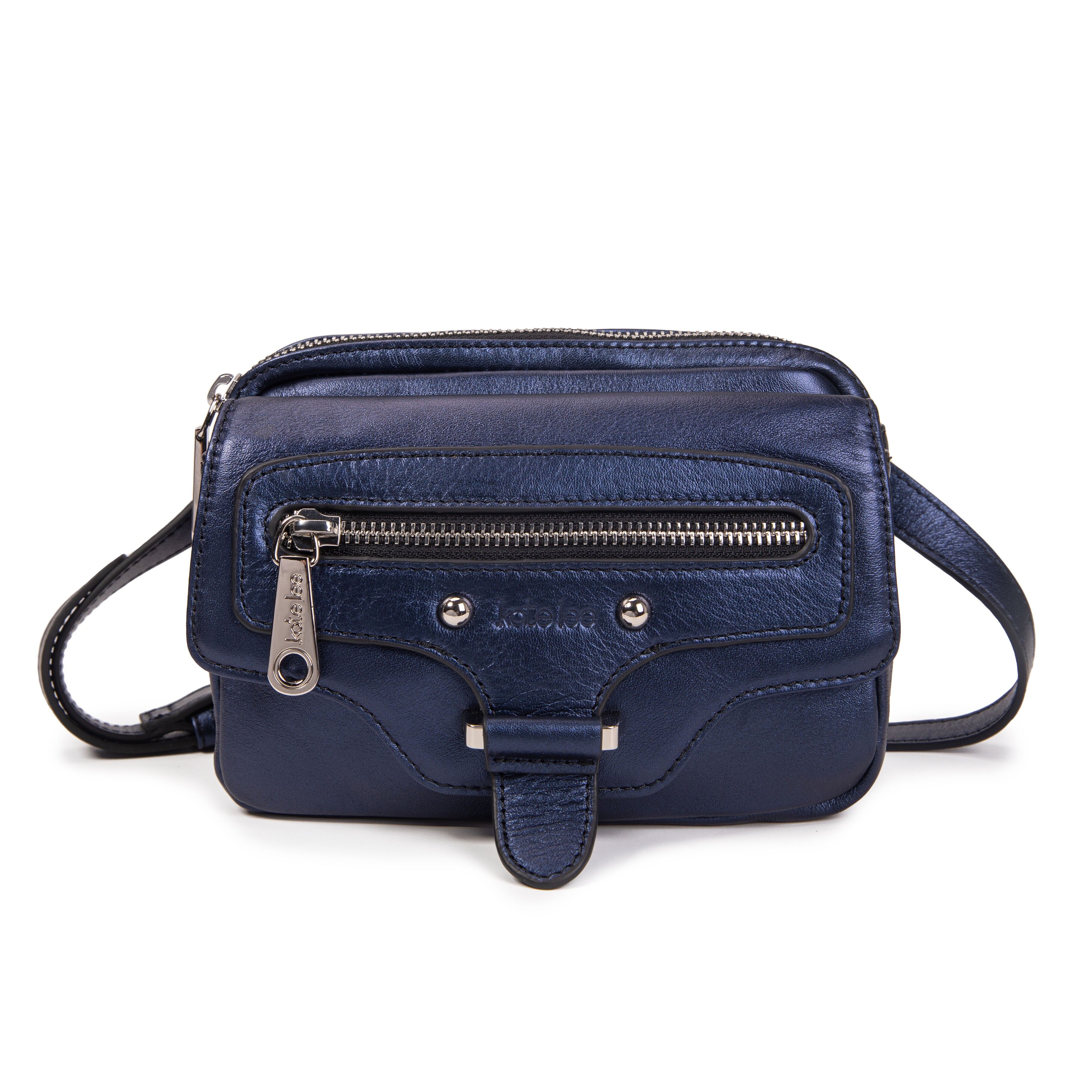 Hena blaue Umhängetasche aus Leder