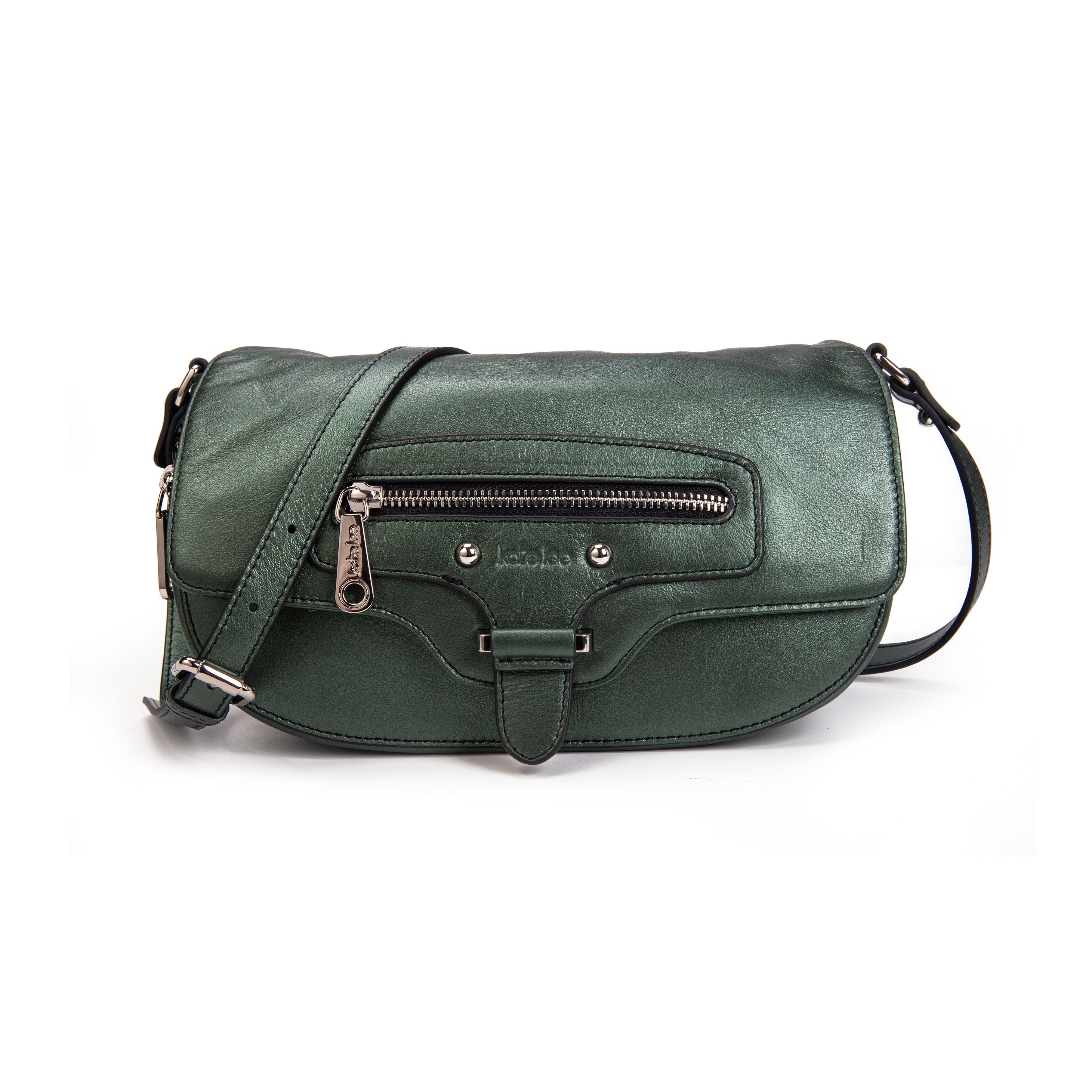 Enara grüne Umhängetasche aus Leder