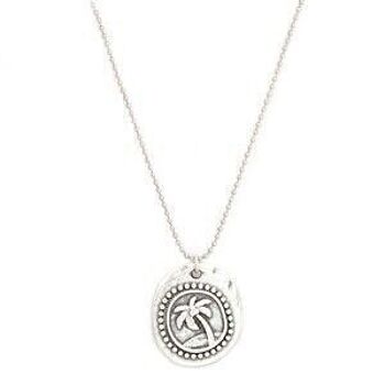 Collier palmier argent 4