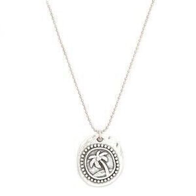 Collier palmier argent