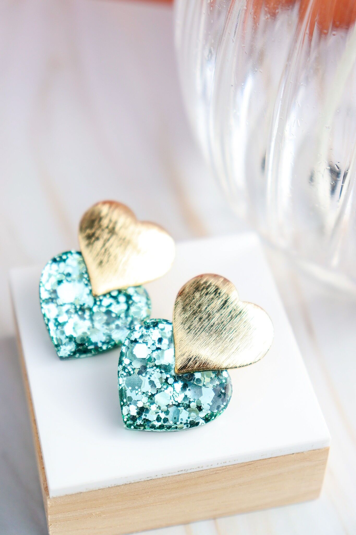 Caroline Holografische Moosgrüne Ohrringe