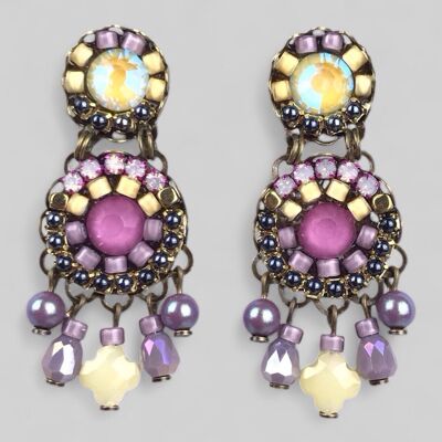 Pastel color crystal earrings