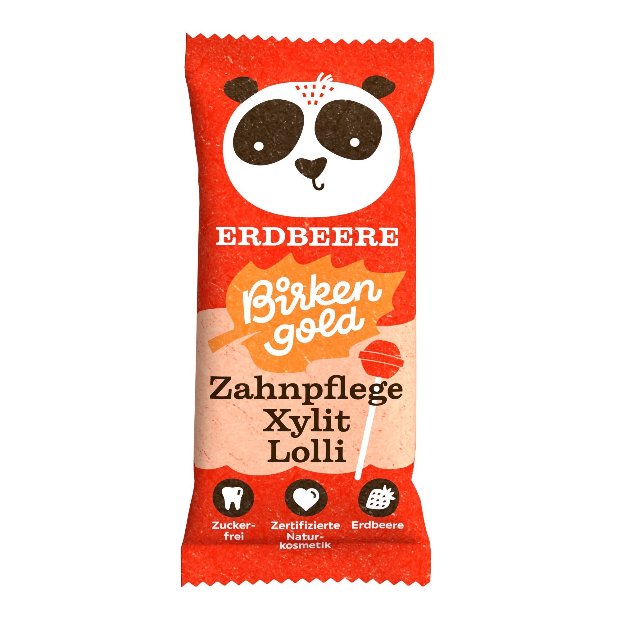 Sucette Birkengold Xylitol Dental Care Fraise 6 g