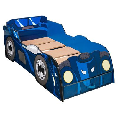 Batman: letto Batmobile per bambini e neonati con illuminazione e cassetto portaoggetti