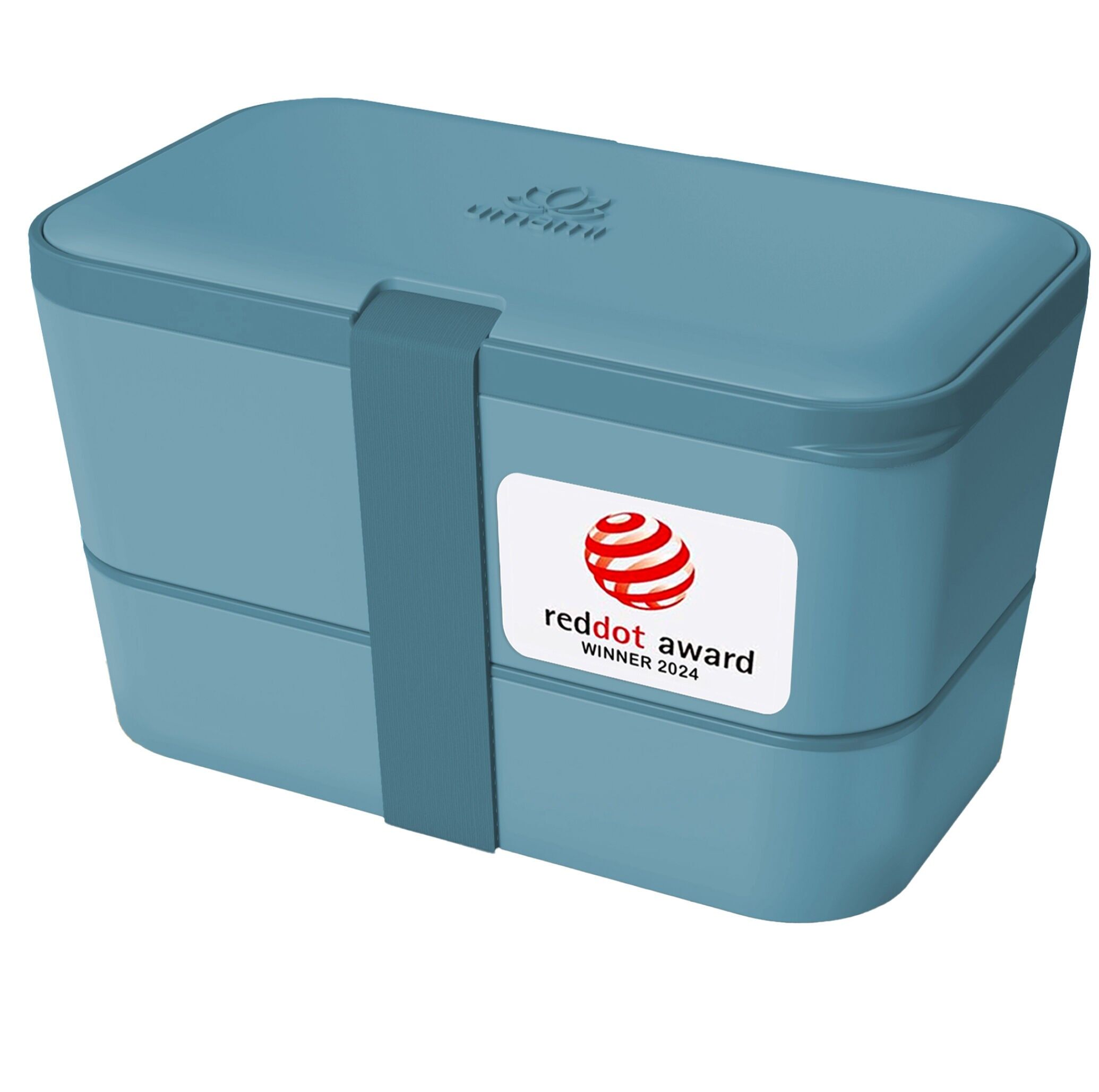 Fiambrera Umami Bento con cubiertos y 2 salseras incluidas, lonchera empotrada, apta para microondas, lonchera compartimentada para adultos, color azul menta, 1500 ml