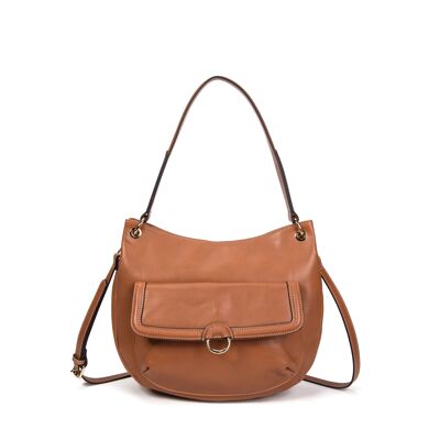 Sac en cuir Hobo Ully camel