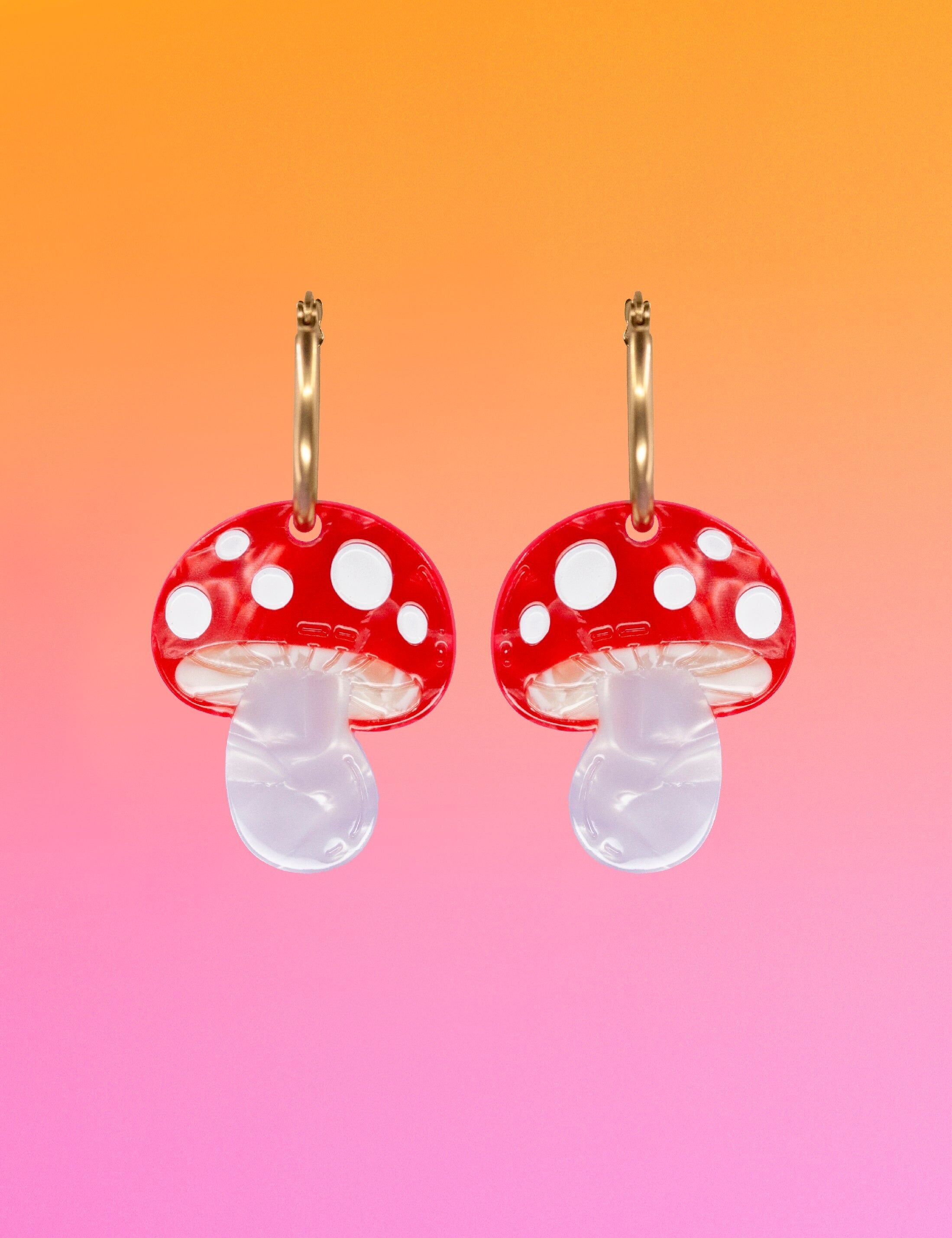 Orecchini a fungo | Gioielli kawaii naturali, prodotto originale, regalo boutique, grazioso accessorio in stile cottage