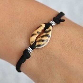 Bracelet coquillage Animal noir 4