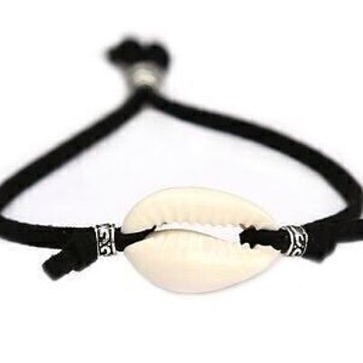 Bracelet coquillage plage noir