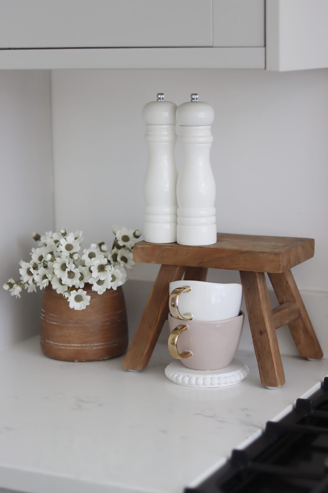 Tabouret en bois massif - Orme