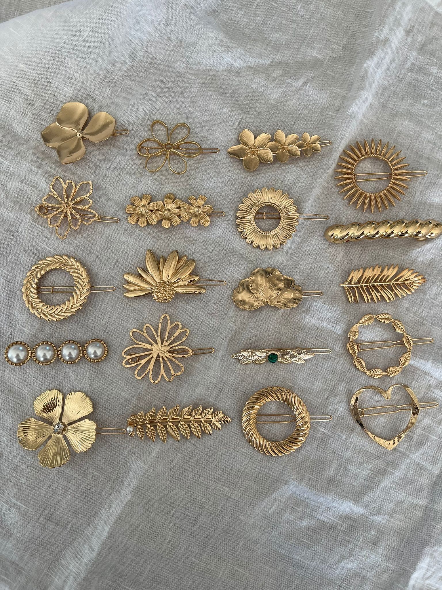 Professional Pack – 20 Best-Selling Gold Barrettes ✨ including 2 free barrettes