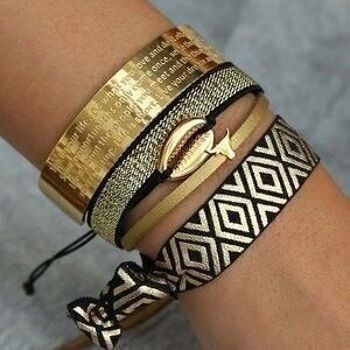 Bracelet buffle or 2